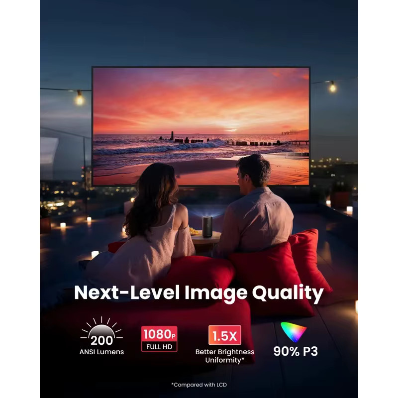 Anker Nebula Capsule 3 Smart Projektor Schwarz mit Full HD 1080p, Wi-Fi und integriertem Google TV für Netflix - Bild 2