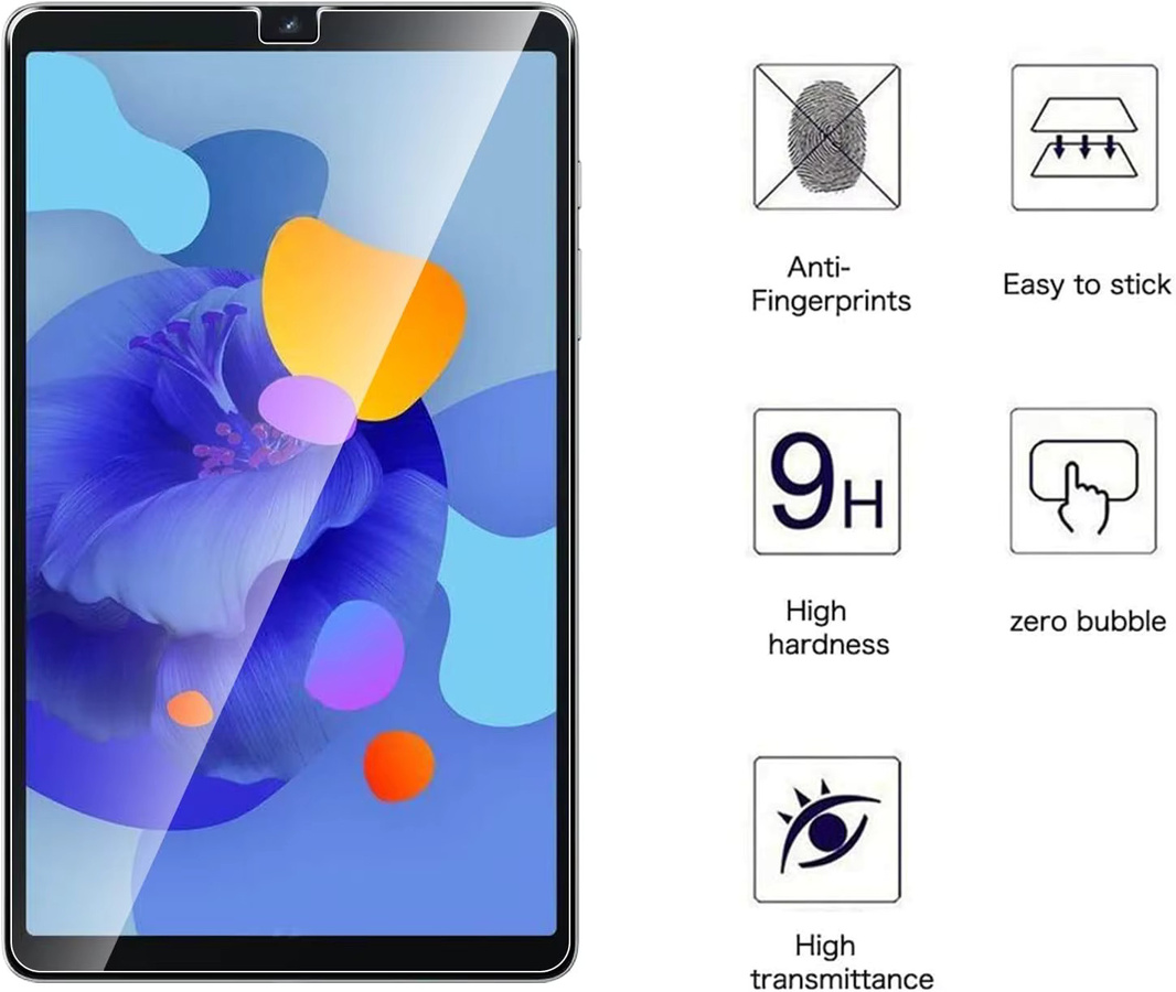 Blackview Displayschutzfolie aus gehärtetem Glas für Tab 60 / 60 Kids 8,68 Zoll, transparent, kratzfest und anti-fingerabdruck - Bild 2