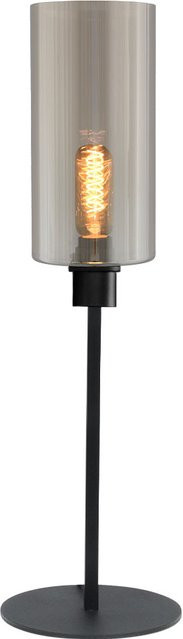 Masterlight Ortona Tischleuchte mit Glaszylinder in Schwarz matt und transparentem Glas, Durchmesser: 14 cm - Bild 1