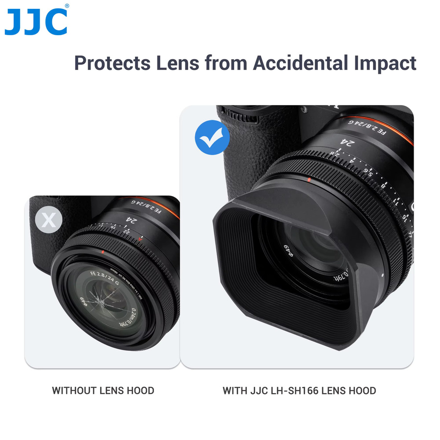 JJC Gegenlichtblende in Schwarz für Sony FE 24 mm f/2,8 G (SEL24F28G), FE 40 mm f/2,5 G (SEL40F25G) und FE 50 mm f/2,5 G (SEL50F25G) Objektive - Bild 3