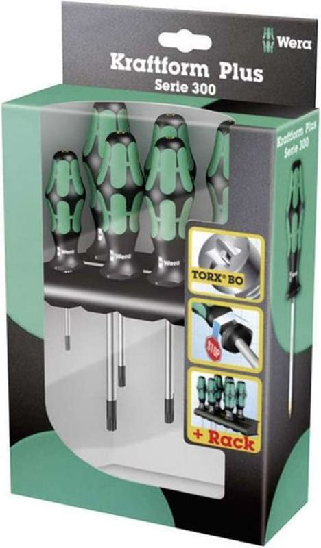 Wera Kraftform Plus TX BO Schraubendrehersatz 6-teilig mit Rack in Schwarz und Grün - Bild 2