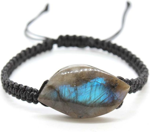 SIDONGSHI Armband, Labradorit Stein, Schwarz, Unisex - Bild 1