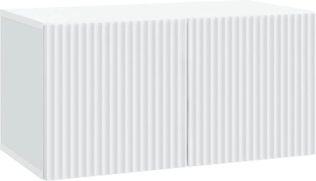 vidaXL Wandmontierter TV-Schrank in Weiß aus Holzwerkstoff, B/T/H: 59,5 x 31 x 30 cm - Bild 1