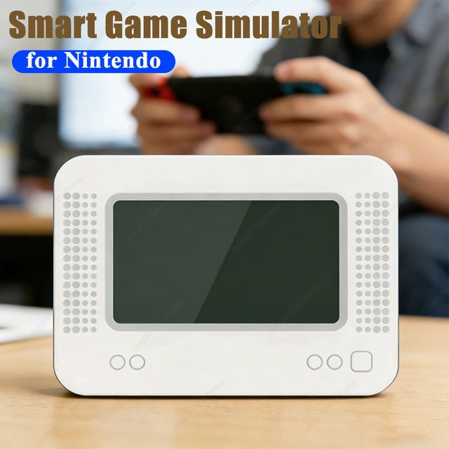 Allmiibo Wiederaufladbarer Smart-Simulator mit LCD-Bildschirm und Swipe Induction Burner in Weiß - Bild 1