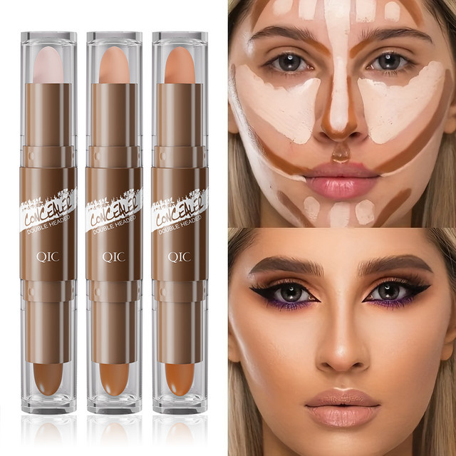 QIC Highlighter-Stift, doppelseitig, zur Gesichtskonturierung - Bild 1
