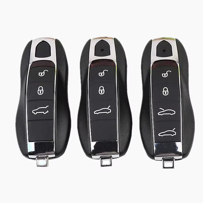 Porsche Auto-Smartkey Ersatzgehäuse mit Logo für Cayenne Macan 718 Boxster 911 in Schwarz - Bild 2