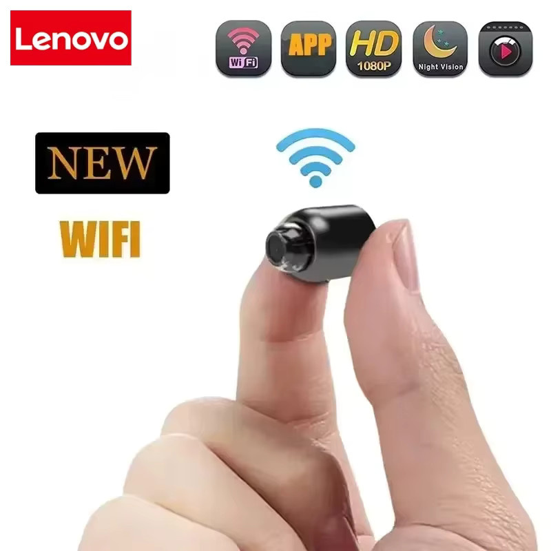 Lenovo Mini 8K HD WiFi Wireless Kamera mit Nachtsicht, Bewegungserkennung und Audio-Video-Funktion in Schwarz - Bild 2