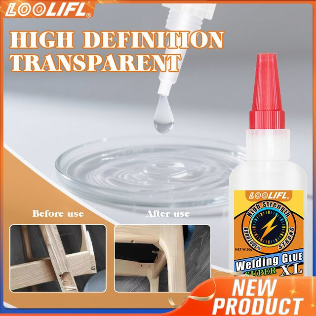 LOOLIFL Schweißkleber transparent und wasserfest für Holz, Metall, Kunststoff, Gummi und Keramik - Bild 1