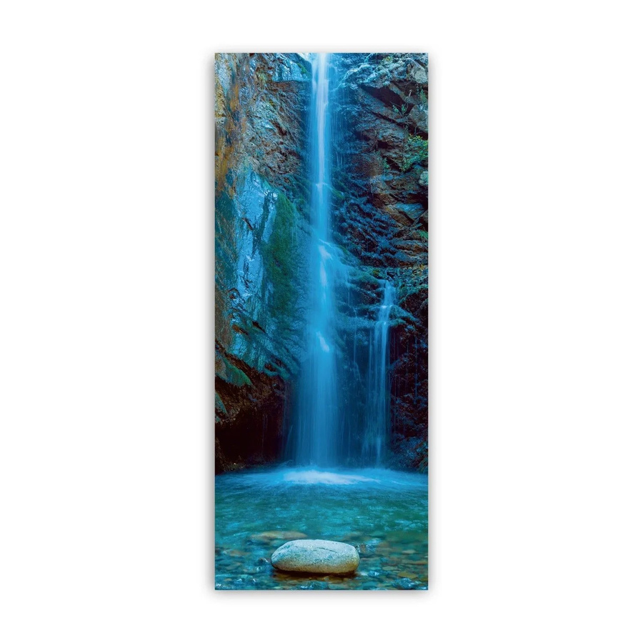 Walllux Duschrückwand Wasserfall aus Alu-Verbund in Blau, B/H: 100 x 255 cm, Stärke: 3 mm - Bild 2