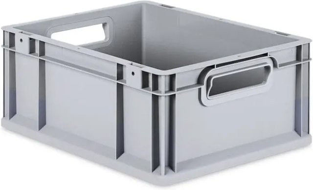 PROREGAL Eurobox NextGen Grip Lagerbox mit verstärkten Wänden und Griffen, Grau, H x B x T: 17 x 30 x 40 cm - Bild 1