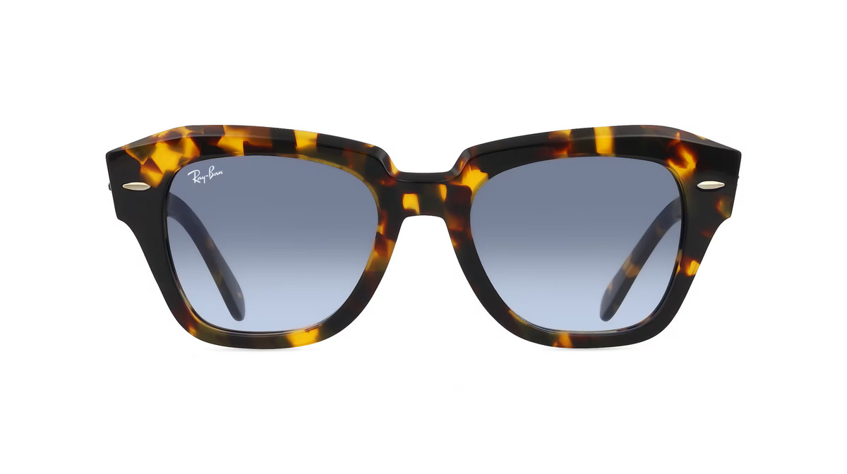Ray-Ban RB2186 Sonnenbrille Vollrand, Quadratisch, Acetat, Damen, braun, grau - Bild 1
