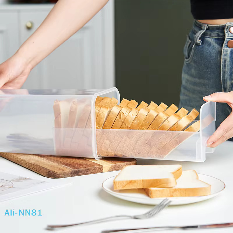 Luftdichter Brotbehälter aus Kunststoff in Transparent, ideal als Brotkasten und Sandwich-Aufbewahrung für deine Küche - Bild 5
