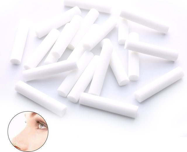 HNKMP Nasen-Inhalator Ersatz, 20 Stück Baumwolle Dochte, Aromatherapie Nachfüllung - Bild 1