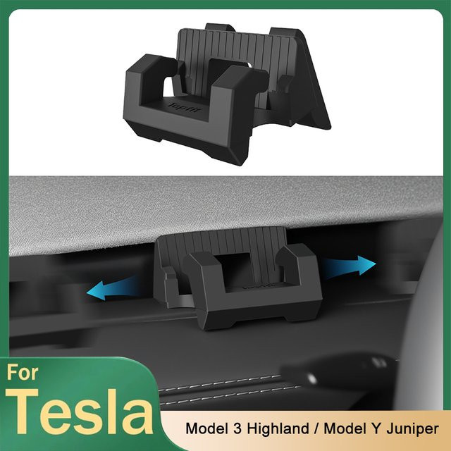 Haloperformance Silikon-Telefonhalterung und Sonnenbrillen-Halterung für Tesla Model Y und Model 3 Highland in Schwarz - Bild 1