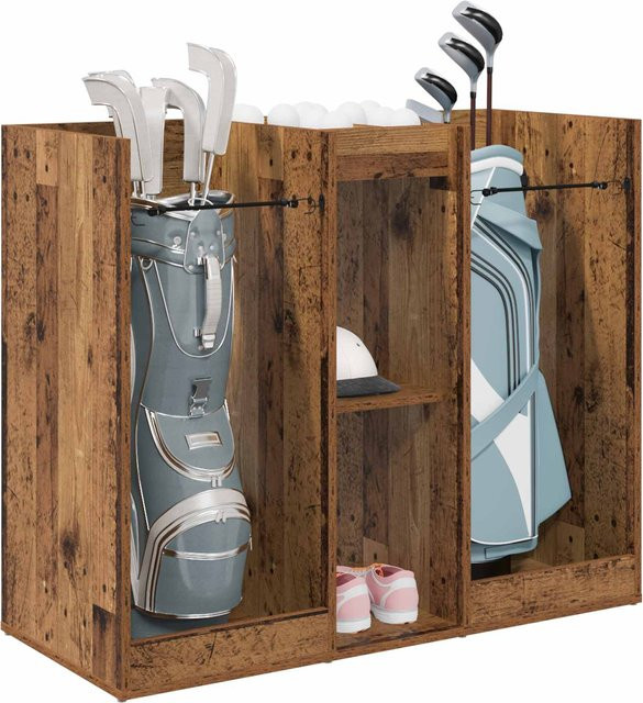 Golfschrank aus Massivholz von VD Home Furnishing in Braun, B/T/H: 102 x 45 x 85,5 cm - Bild 1