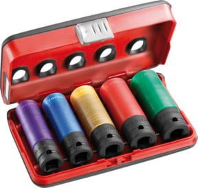 Facom IMPACT-Steckschlüssel-Set mit extra verstärkter Beschichtung, 3-teilig, Antrieb 1/2 Zoll, Sechskant-Profil, Multicolor - Bild 1