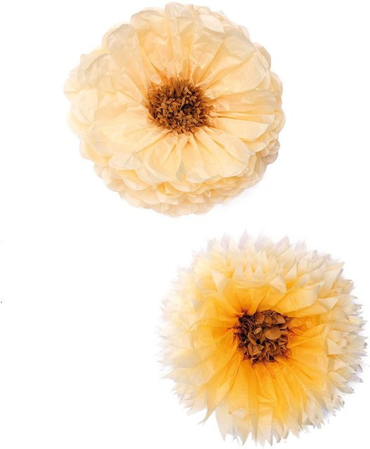 Rico Design Seidenpapierblumen in Gelb, 2 Stück, Höhe: 40 cm - Bild 1