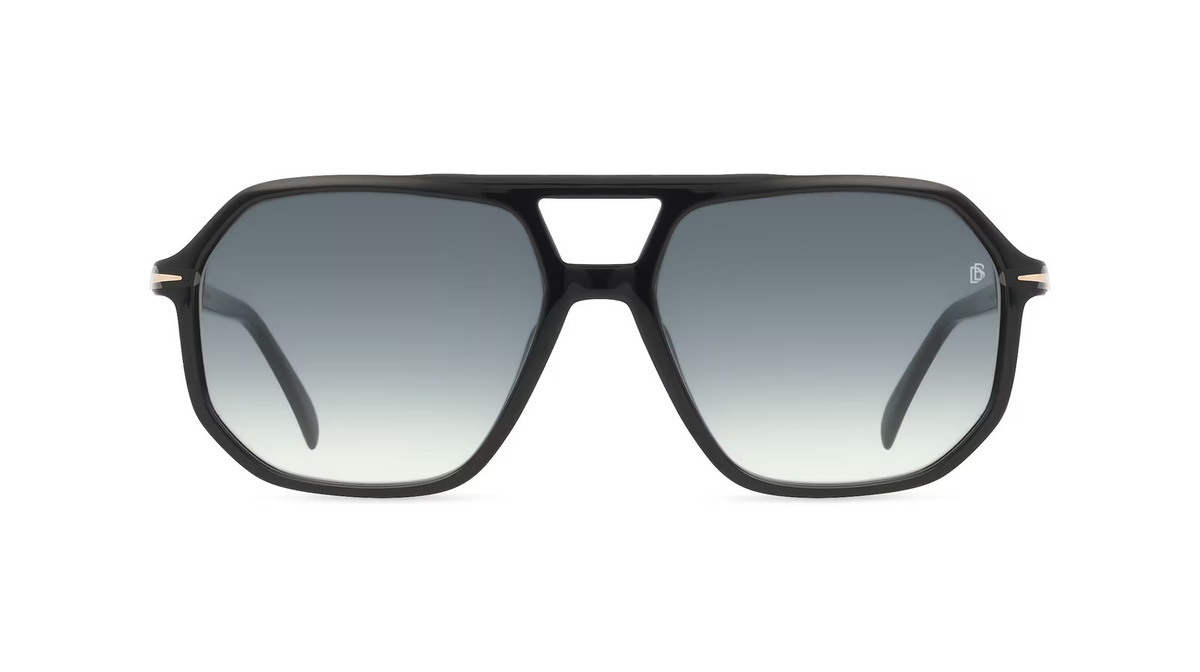David Beckham DB 1172/S Sonnenbrille Pilot, Vollrand, Acetat, Herren, Schwarz, Grau - Bild 1