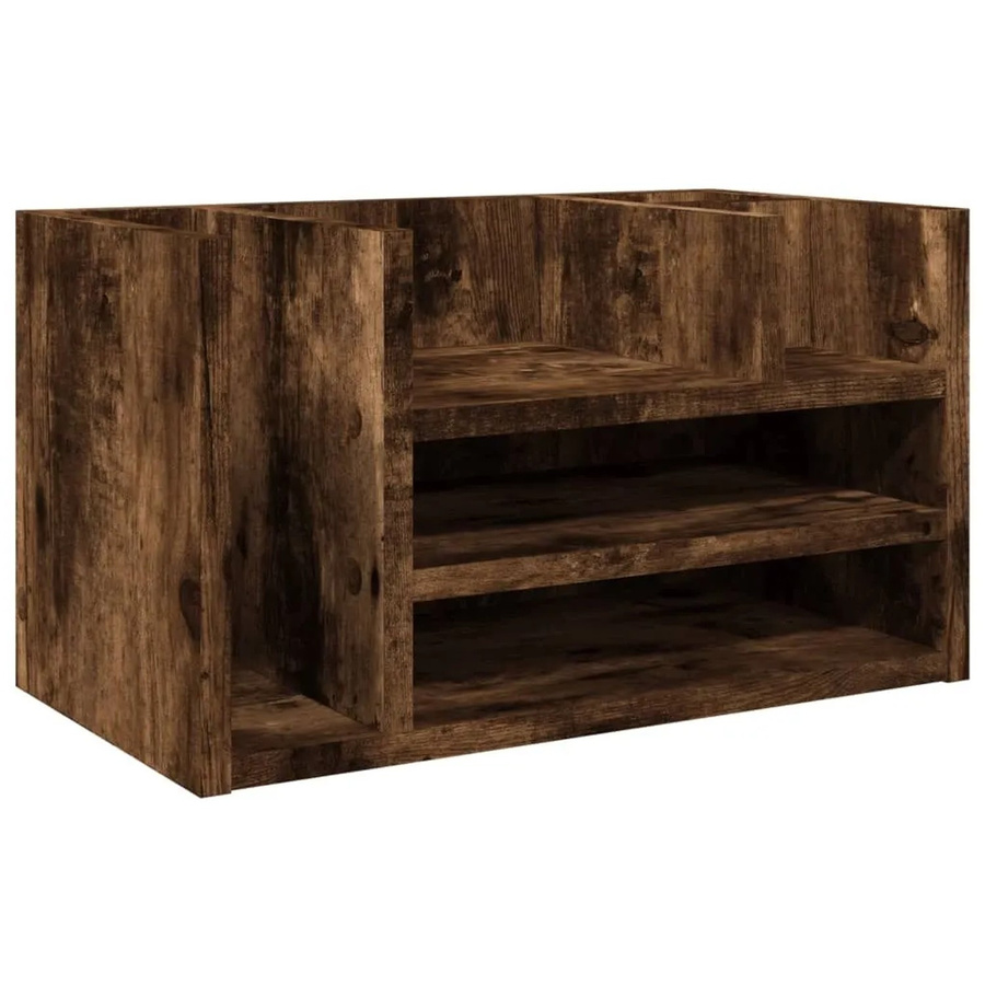 vidaXL Schreibtisch-Organizer aus Holzwerkstoff in Räuchereiche, braun, B/T/H: 44,5 x 24 x 25 cm - Bild 2