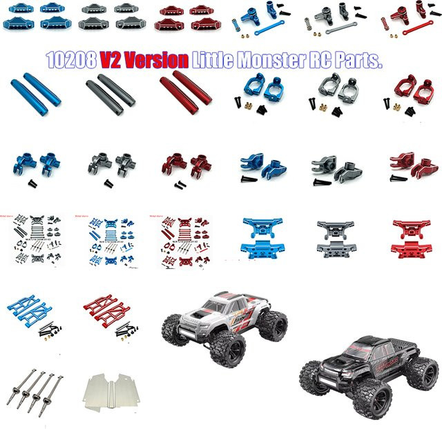 MJX Hyper Go 10208 V2 Little Monster, ferngesteuertes Auto, Metall-Upgrade-Teile-Kit, Zubehör - Bild 1