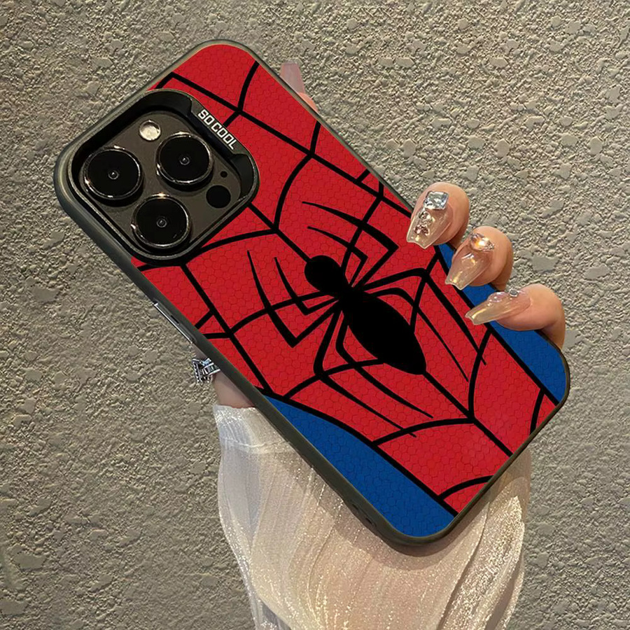Stoßfeste S-Spider-Man Handyhülle für Apple iPhone 17 16 15 14 13 12 11 Pro Max Plus in Schwarz Weiß - Bild 3