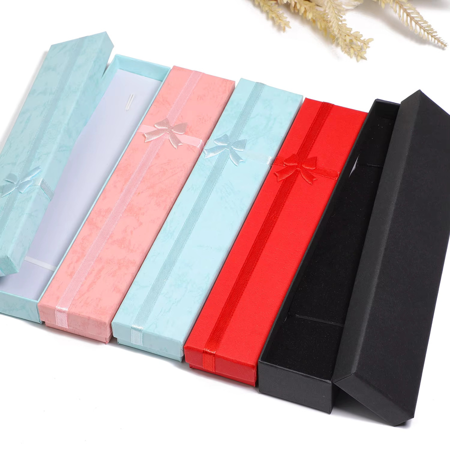 12er Set JILKOL Schmuckboxen mit Schleife in Pink aus Papier zur Aufbewahrung von Ohrringen, Halsketten und Schmuck - Bild 4