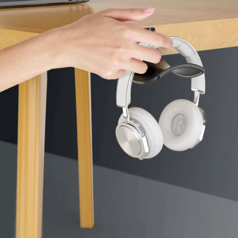 YANGGLOB Kopfhörer-Aufhänger Schwarz, universeller Headset-Halter zur Wandmontage unter dem Schreibtisch mit Rucksack-Haken und Montageoptionen durch Kleber oder Schrauben - Bild 5