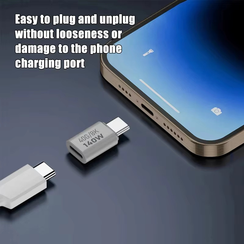 NNBILI PD140W USB4.0 C zu C Schnellladeadapter Konverter mit 40 Gbit/s Datensynchronisierung und 8K@60 Hz Unterstützung USB-C OTG-Adapter - Bild 4