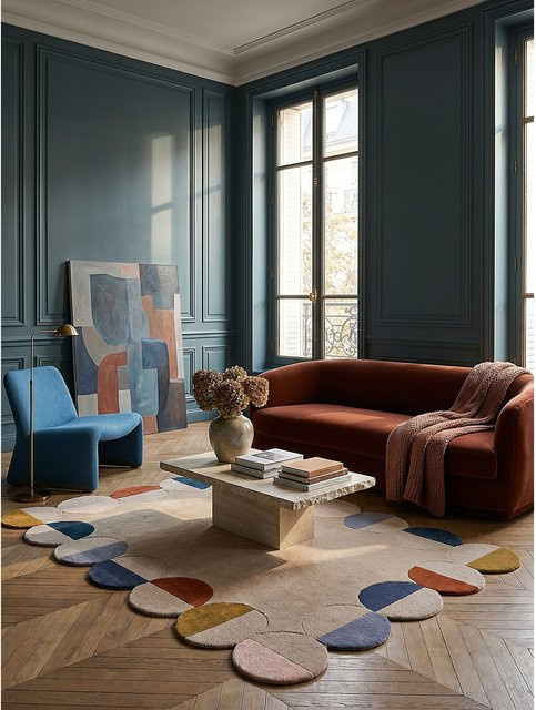 Wollteppich Kurzflor Kadima Design HALLEIN in Rost-Natur, B: 200 cm, T: 290 cm - Bild 1