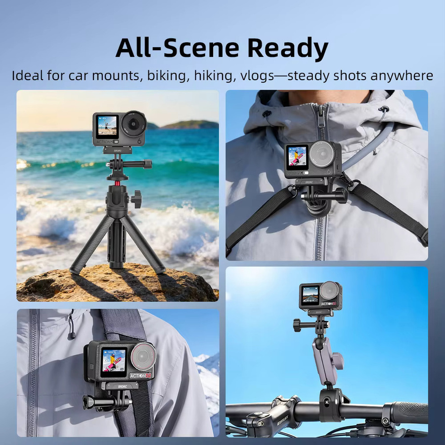 Magnetischer Schnellwechsel-Adapter für DJI Action 6/5/4/3, NANO und OSMO 360 in Schwarz, Zweiklauen-Halterungsadapter-Zubehör - Bild 4