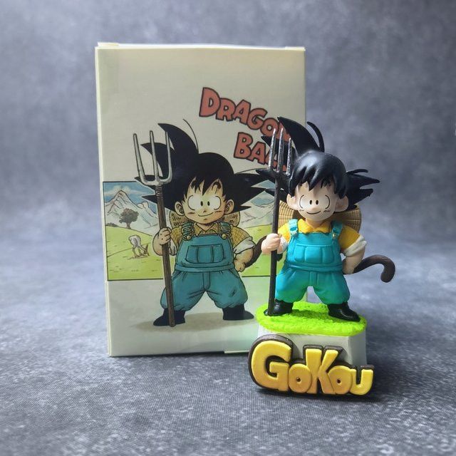 Bandai Dragon Ball Z Anime Figur Goku Bauer Szene in Multicolor, Höhe: 9 cm - Bild 1