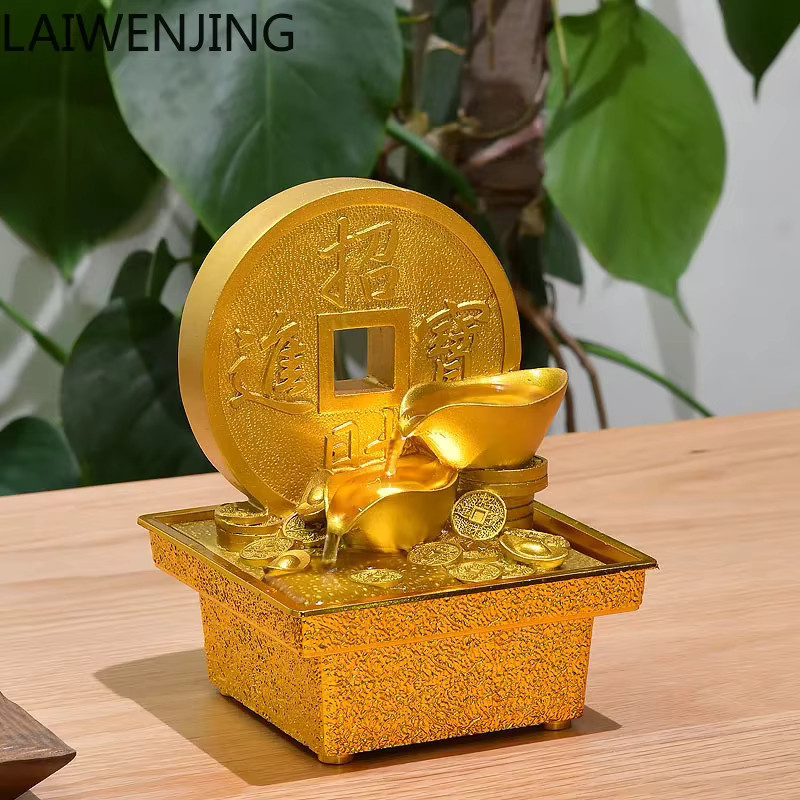 MJY Automatisches Wasserzirkulationsgerät aus Metall in Gold als Desktop-Ornament - Bild 1