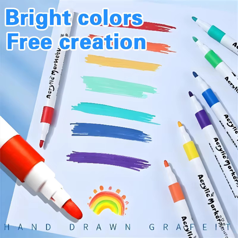 80 Farben Acryl-Markierungsstifte mit weichem Brush-Kopf, wasserfeste und undurchsichtige Kunst-Graffiti-Stifte in Multicolor - Bild 3