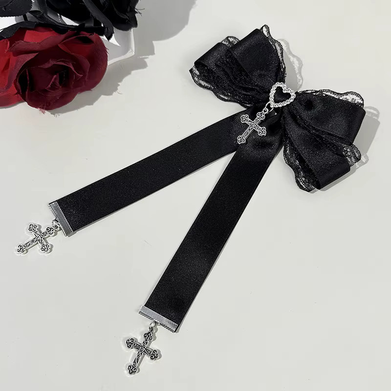 Sommer6 Haarspange, schwarze Schleife, Lolita-Stil - Bild 6