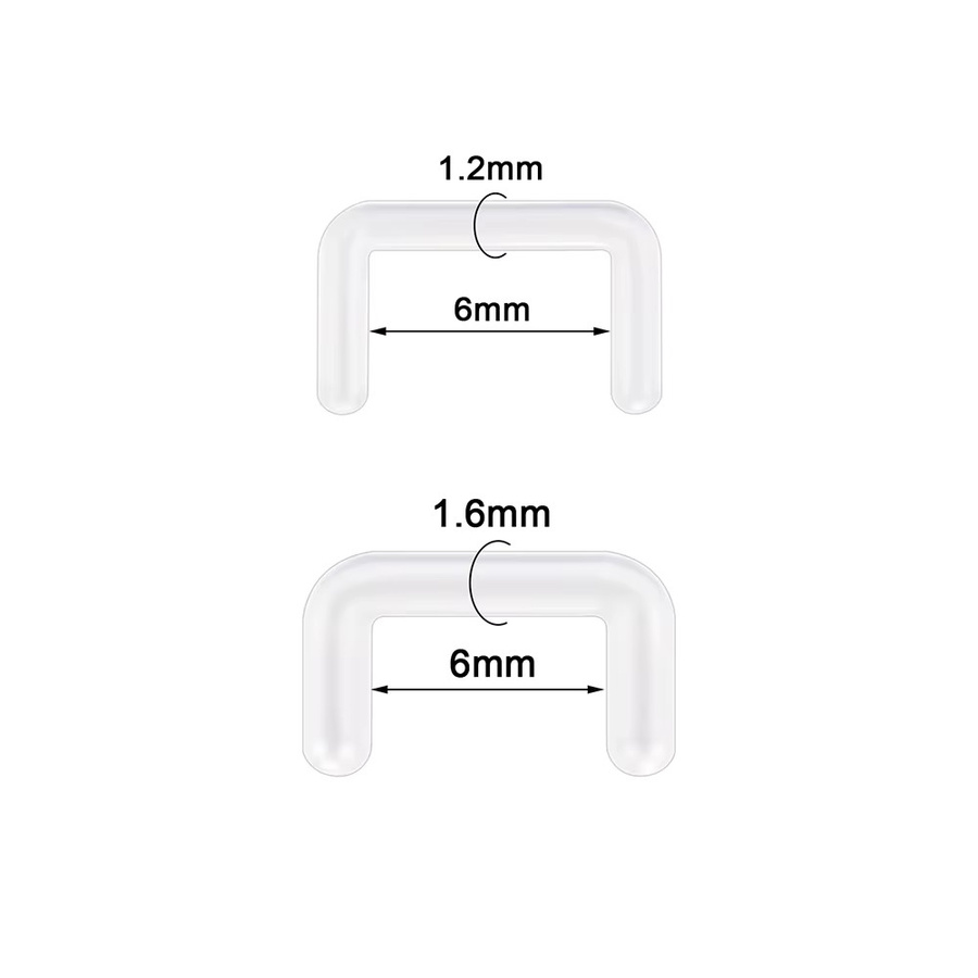 Septum Piercing Nasenstecker Ring, Acryl, Weiß - Bild 2