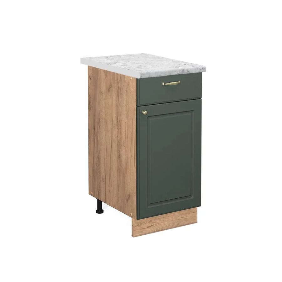 Vicco Küchenunterschrank Fame-Line in Grün-Gold Eiche im Landhausstil mit Soft-Close-Türen, B/T/H: 40 x 60 x 82 cm - Bild 2
