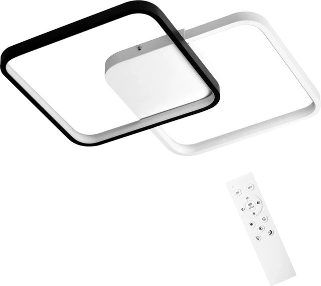 NETTLIFE LED Deckenleuchte aus Metall in Weiß, dimmbar mit Fernbedienung, Durchmesser: 58 cm - Bild 1