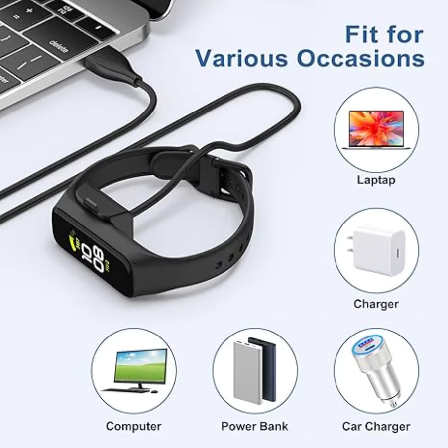 Samsung Galaxy Fit 2 SM-R220 USB Smartwatch Ladegerät Ladekabel in Schwarz - Bild 5