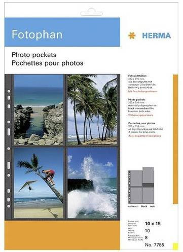 Herma Fotohüllen transparent in Schwarz B: 10 cm, H: 15 cm - Bild 1