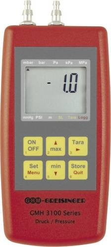 Greisinger Druck-Messgerät GMH3161-002 für nicht aggressive und korrosive Gase in Rot, Messbereich -5 bis +5 mbar - Bild 1