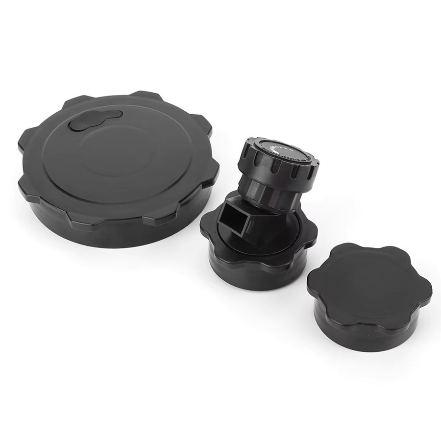 Alloet Camping-Wassereimer-Abdeckung mit Zapfhahn und Deckel in Schwarz für Wasservorratsbehälter beim Camping und Wandern - Bild 2