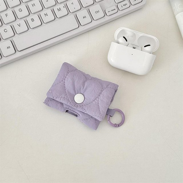 Love Home Garden Kopfhörer Tasche mit Schnalle aus weichem Tuch in Violett - Bild 1