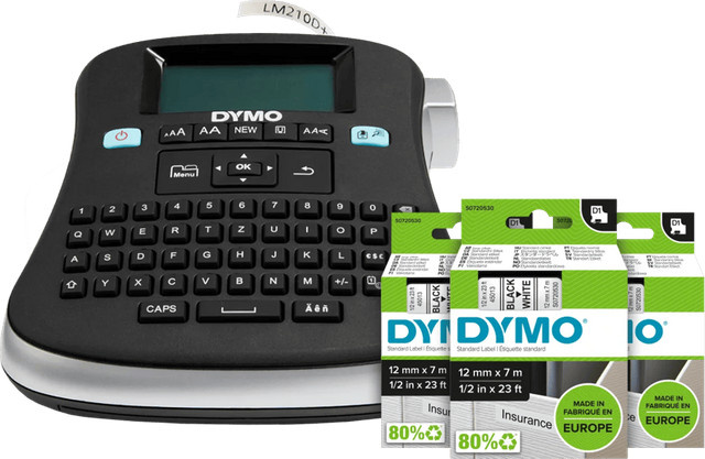 DYMO LabelManager 210D Etikettendrucker mit 3 zusätzlichen Schriftbändern - Bild 1