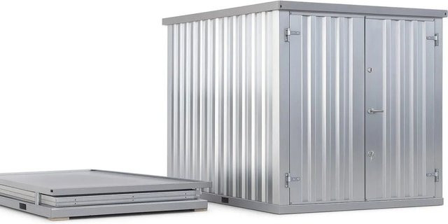 LagercontainerXXL Lagercontainer aus verzinktem Stahl mit Doppeltür und Doppelverriegelung, Farbe: Silber, B/T/H: 2,95 x 2,14 x 2,09 m - Bild 1
