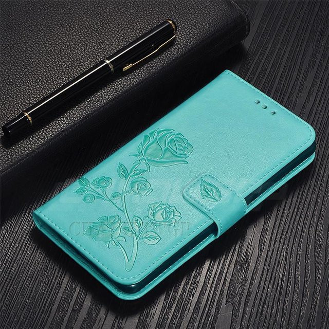 Luxus Rosenleder Wallet Klapphülle für Samsung Galaxy A55 A54 A35 A34 S24 S23 S21 S20 Serie in Grün - Bild 1