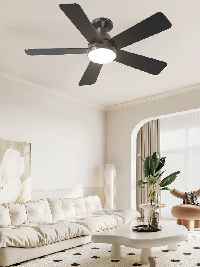 IRALAN LED-Deckenleuchte mit Ventilator in Weiß, stufenlos dimmbar mit Fernbedienung und 6-stufiger Windregulierung für Schlafzimmer und Wohnzimmer - Bild 4