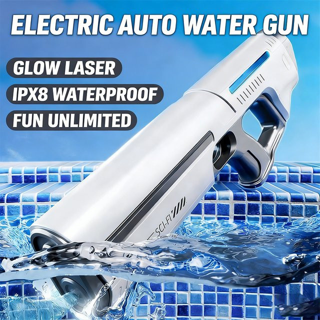 RUIYOROT Elektrische Wasserpistole, mit LED-Licht, ab 8 Jahren - Bild 1