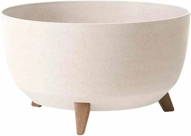 Siena Garden Pflanzgefäß Oslo in Beige mit skandinavischem Design, Durchmesser: 47 cm, Höhe: 26,5 cm - Bild 1
