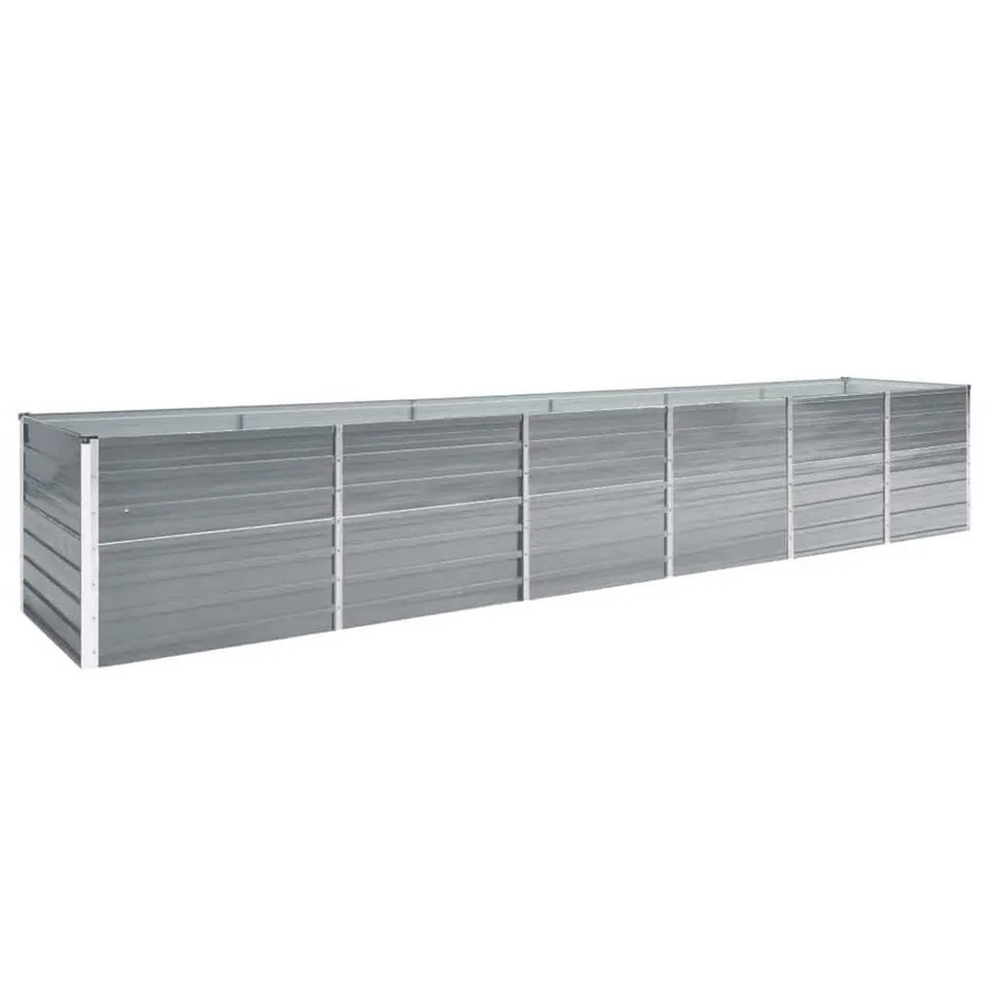 DELUKE Hochbeet OSKAR aus verzinktem Stahl in Grau, B/T/H: 480 x 80 x 77 cm - Bild 2