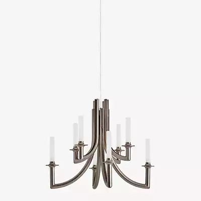 Kartell Khan Kronleuchter in Silber mit Glas und Metall im modernen Design - Bild 1